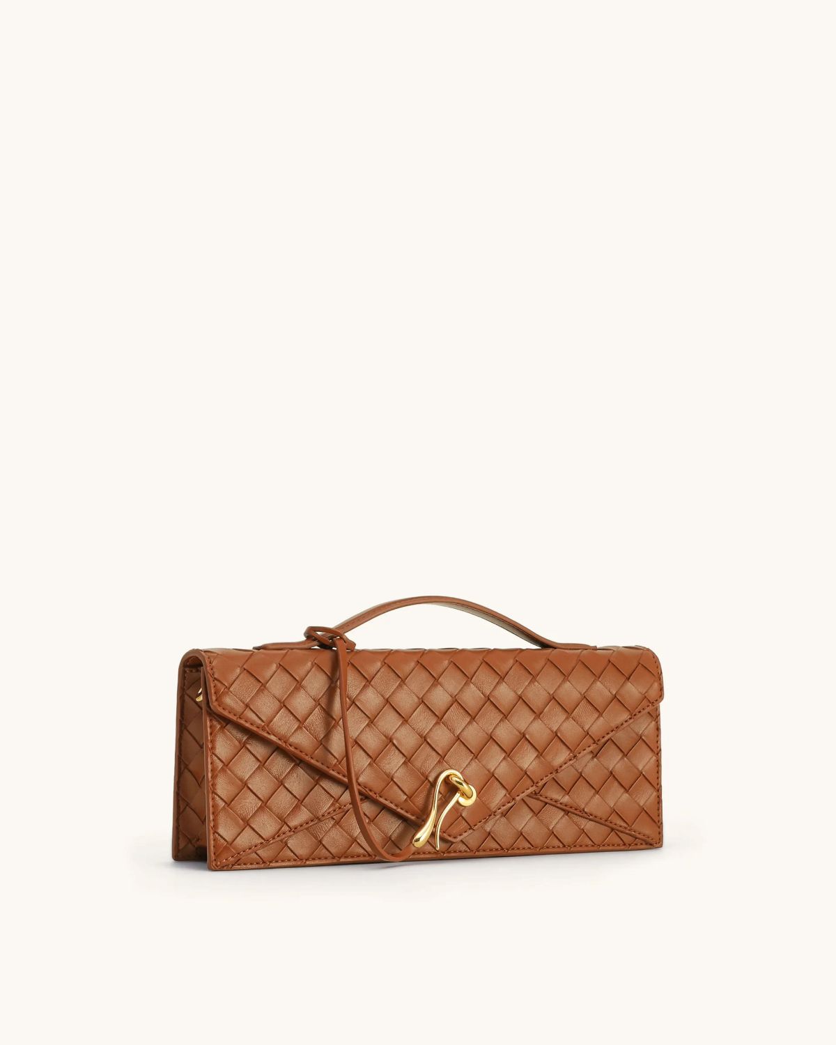 Woven envelope clutch, Bottega Veneta Knot dupe by Celeste