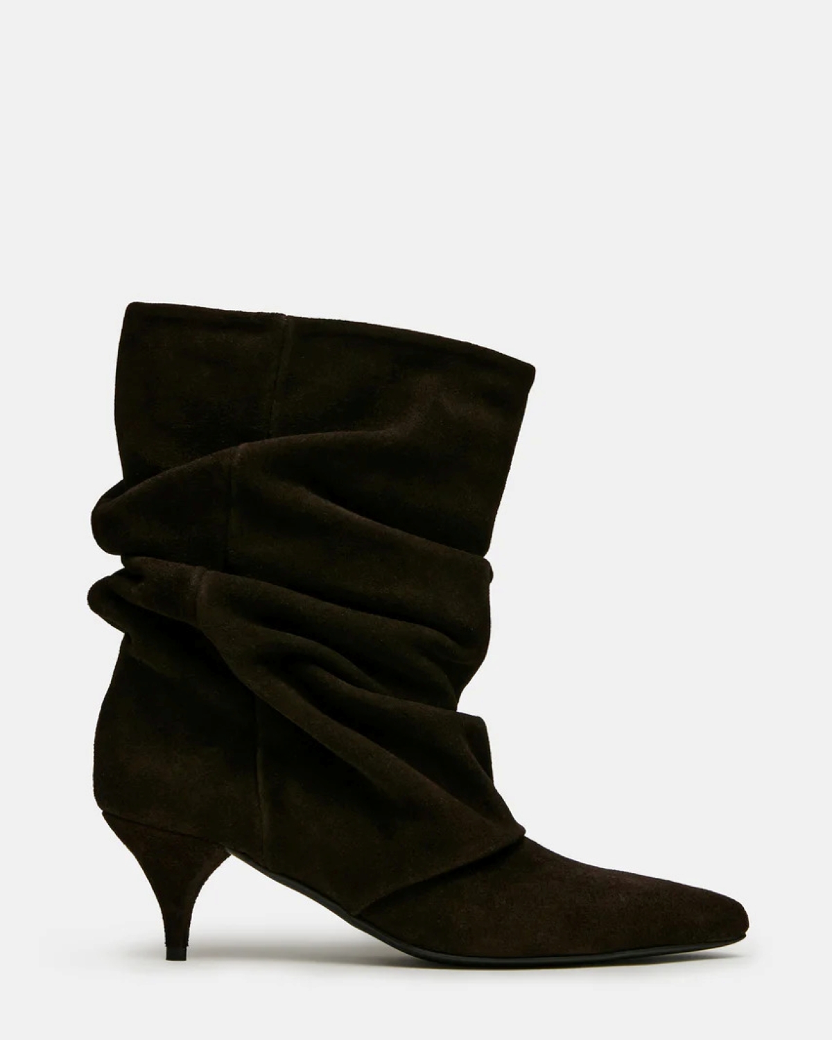 Brown slouchy suede ankle boot, Le Silla Bella dupe by Steve Madden Lexen