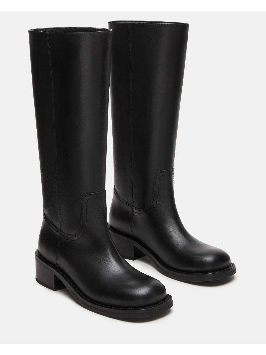 Steve Madden RIGGS black leather knee-high boots – Frye boot dupe for the Campus 14L